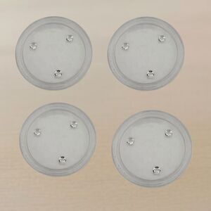 4 Pack Glass Candle Holder 4" Clear Beautiful Transparent round Candle Plates